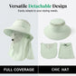 Sombrero de protección solar para exteriores con solapa para la cara y el cuello