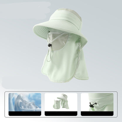 Sombrero de protección solar para exteriores con solapa para la cara y el cuello
