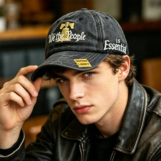 🔥Oferta por tiempo limitado 🎁🔥Gorra con bandera estadounidense bordada y efecto desgastado