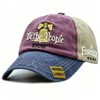 🔥Oferta por tiempo limitado 🎁🔥Gorra con bandera estadounidense bordada y efecto desgastado
