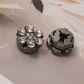 Cubiertas decorativas para botones con forma de flor de diamantes de imitación