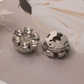Cubiertas decorativas para botones con forma de flor de diamantes de imitación