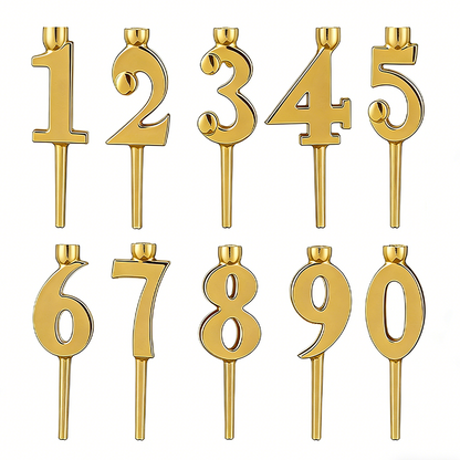 Adorno decorativo para tarta de cumpleaños con números (0-9)