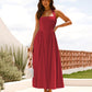 🌟Vestido de mujer con escote halter y espalda fruncida
