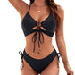 Conjunto de bikini sexy con cordones para mujer