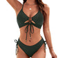 Conjunto de bikini sexy con cordones para mujer