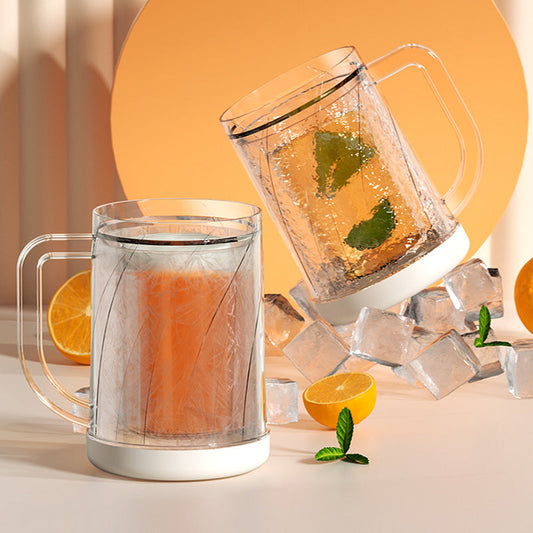 Vaso de cerveza de doble capa para enfriar el hielo