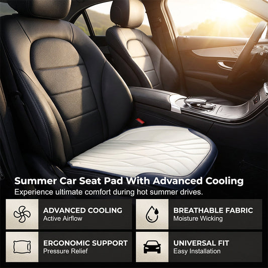 Almohadilla para asiento de coche de verano con sistema de refrigeración avanzado.