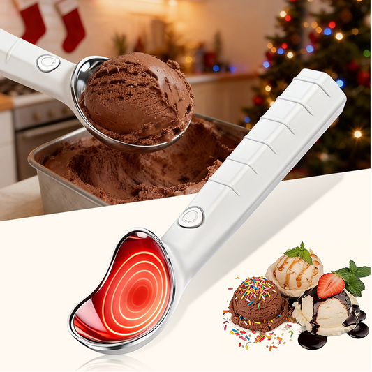 🍦 Cuchara eléctrica para helado que se derrite sola | Cuchara con calefacción para servir sin esfuerzo | ¡Adiós a las cucharas dobladas!