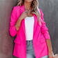 Conjunto elegante de camisola con escote en V y blazer para mujer