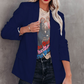 Conjunto elegante de camisola con escote en V y blazer para mujer