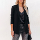 Conjunto elegante de camisola con escote en V y blazer para mujer