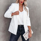 Conjunto elegante de camisola con escote en V y blazer para mujer