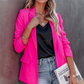 Conjunto elegante de camisola con escote en V y blazer para mujer