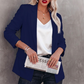 Conjunto elegante de camisola con escote en V y blazer para mujer