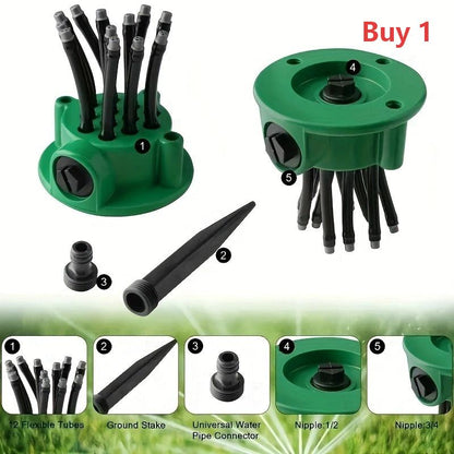 🥳¡OFERTA ESPECIAL 2026!🥳💞¡Más de 50.000 unidades vendidas!🌸🔄 Aspersor de riego de precisión: 360° multidireccional, patrones de pulverización personalizados. Suave con las plantas delicadas. Ahorra agua, cultiva mejor. 🌱✅