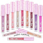 12 colores brillo labial colorido impermeable brillante y de larga duración