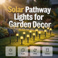 Guirnalda de luces solares impermeables para caminos y jardines.
