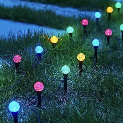 Guirnalda de luces solares impermeables para caminos y jardines.