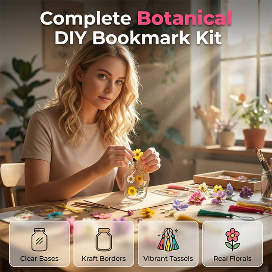 Kit para hacer marcapáginas con flores secas (hazlo tú mismo)