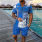 ✨ Conjunto de dos piezas para hombre estilo resort tropical: imprescindible para las vacaciones de verano ✨