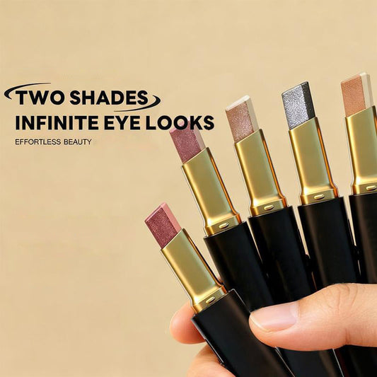 Lápiz de sombra de ojos bicolor de brillo instantáneo