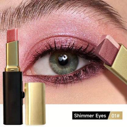 Lápiz de sombra de ojos bicolor de brillo instantáneo
