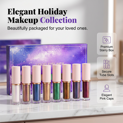 8-Color Glitter Liquid Eyeliner Set