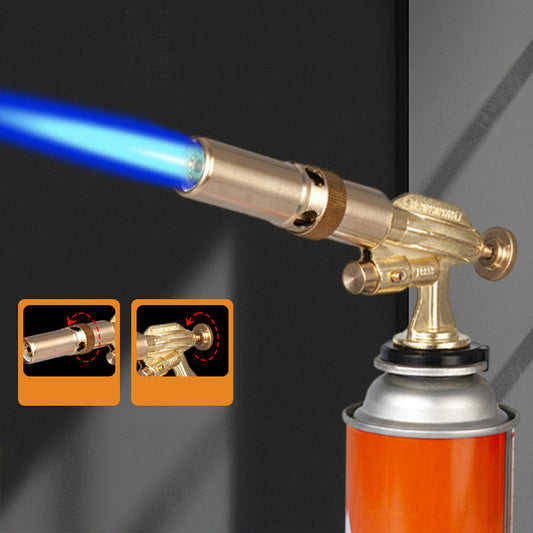 🔥 Cabezal de soplete de butano de latón de alta resistencia: ¡Potencia industrial, control de precisión! 💪🧯 Fabricado completamente en latón, llama ajustable hasta 1300 °C: afronta cualquier trabajo con confianza. 🛠️⚡