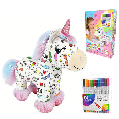 Kit para colorear un peluche de unicornio (DIY)
