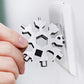 Llave giratoria multifuncional con forma de copo de nieve y punta de dedo