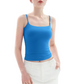 Camiseta sin mangas de tirantes finos de corte entallado para mujer