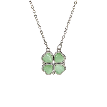 Magnetic Four-Leaf Clover Necklace for Women