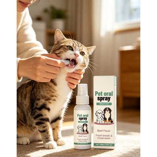 Spray suave para el cuidado bucal de mascotas