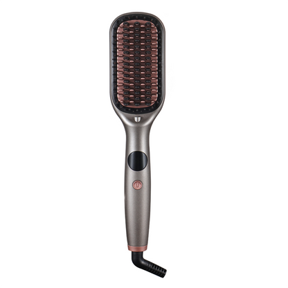 Cepillo alisador de pelo con iones negativos y pantalla LCD