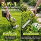 🌳 Cortasetos y tijeras para césped inalámbricos — 2 en 1, cabezal pivotante a 45°, 0,9 kg