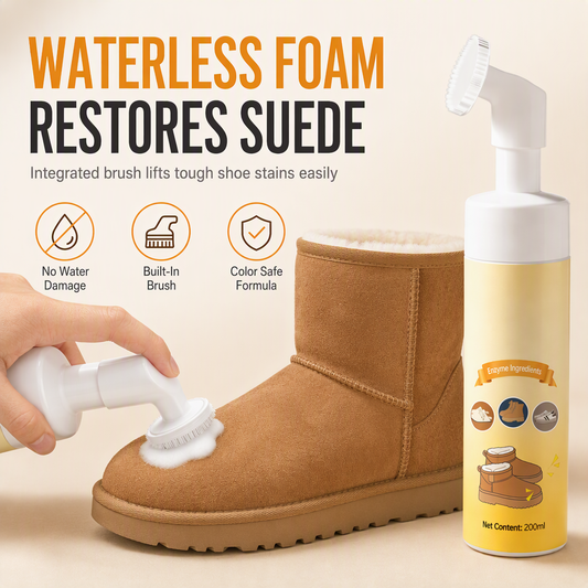Limpiador en seco y eliminador de manchas de aceite para calzado y botas para la nieve de ante y nobuk