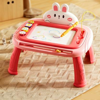 🎨 ¡50 % de descuento! ✨ Pizarra magnética infantil con patas desmontables · Incluye lápiz y 4 sellos