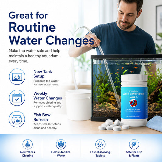 🔥¡Gran oferta: 50 % de descuento!🔥 ¡Peces sanos, acuario feliz! Pastillas acondicionadoras para eliminar el cloro del agua del acuario 💧